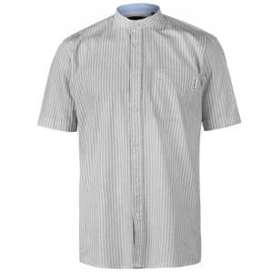 Pierre Cardin Bengal Stripe Short Sleeve Shirt Mens - Black/White
