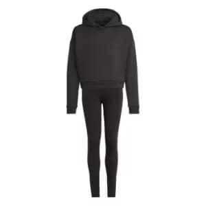 adidas Crop Top Track Suit Kids - Black