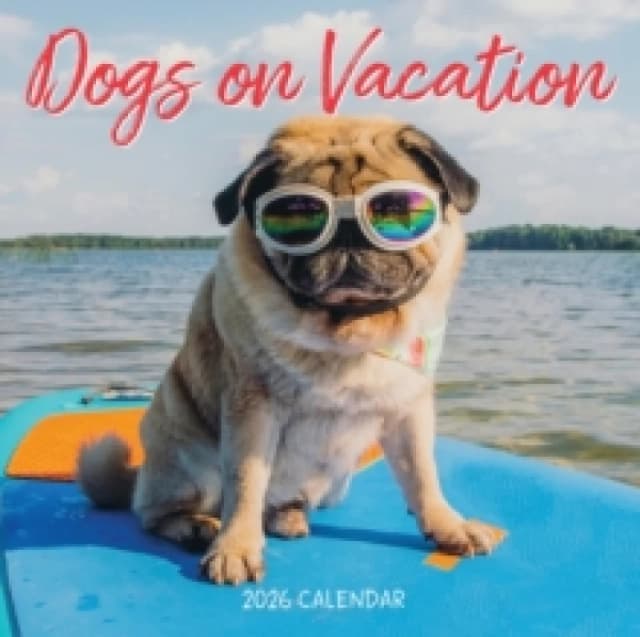 Dogs on Vacation Wall Calendar 2026 Calendar
