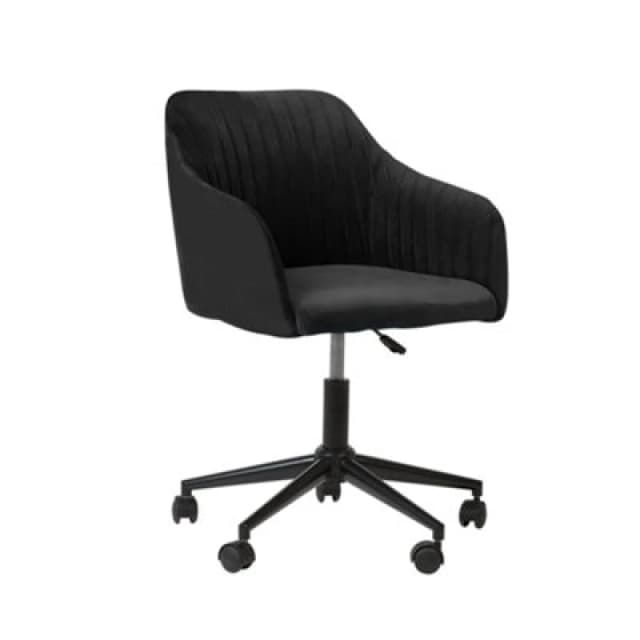 Beliani Desk Chair Venice Velvet Black