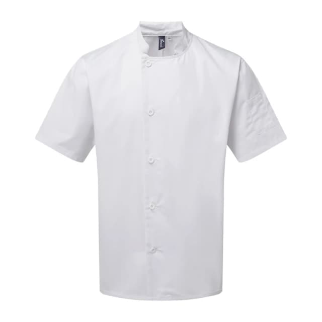 Premier Premier Men Essential Short-Sleeved Chef Jacket in White Size: 2X-large White XXL Male 5063470040773