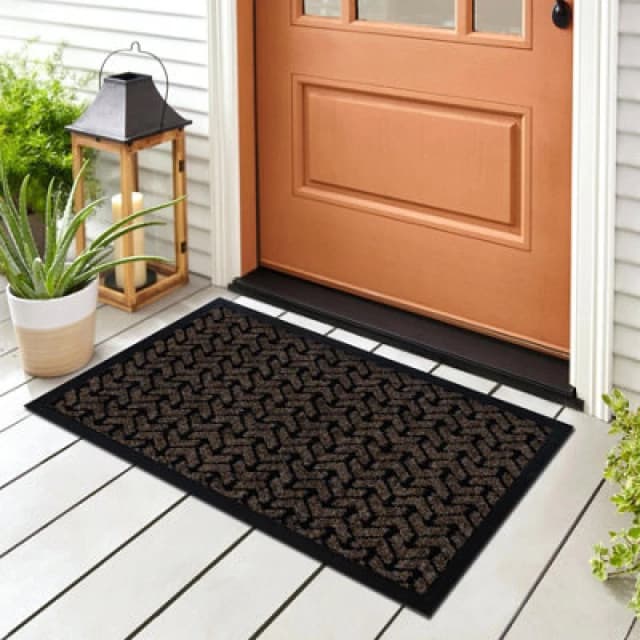 RugsX Doormat Antislip Dunlop 7764 Brown - Indoor, Outdoor 40X60 Cm