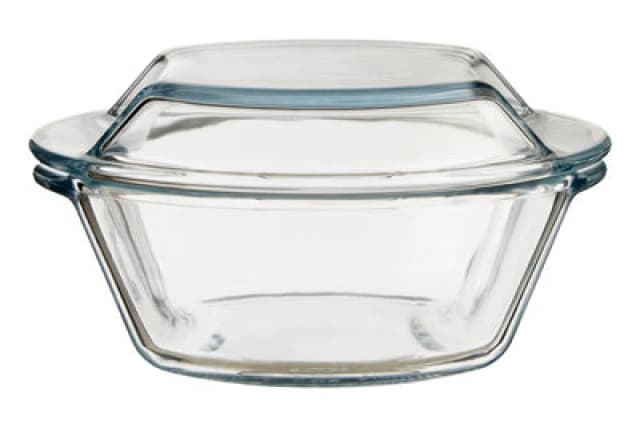 Premier Housewares Small Round Glass Casserole Dish Clear
