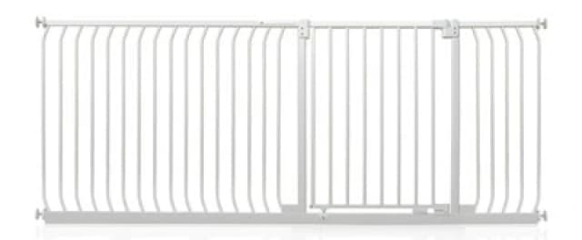 Safetots Elite Pressure Safety Gate, 198Cm - 207Cm, Matt White, Pressure Fit Stair Gate