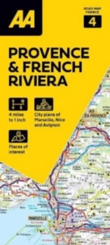 AA Road Map Provence & French Riviera Sheet map, folded