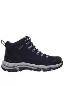 Skechers Trego Alpine Trail High Top Lace Up Hiker Trail Boot - Navy, Size 3, Women