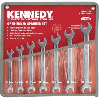 6-19MM CV Open End Spanner Set 7PC - Kennedy