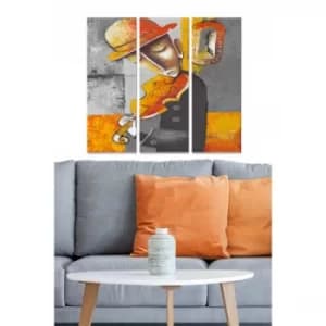 MDF5255863 Multicolor Decorative MDF Painting (3 Pieces)