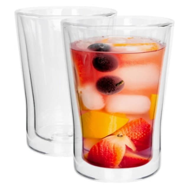 Rink Drink Double-Walled Glasses Set - 360ml - Pack of 2 Clear