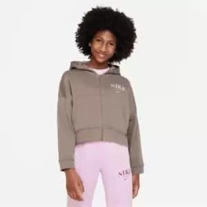 Nike G NSW Fleece Hoodie Girls - Grey