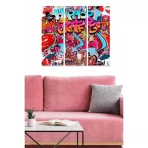 MDF7395131 Multicolor Decorative MDF Painting (3 Pieces)