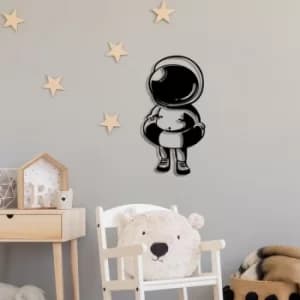 Baby Astronaut Black Decorative Metal Wall Accessory