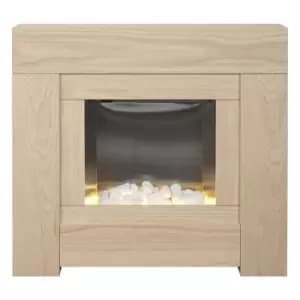 Adam 2kW Brooklyn Electric Fireplace Suite in Oak 30 Inch