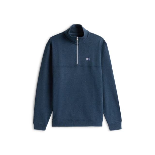 Tommy Jeans Mens Regular Badge 1/4 Zip Fleece Dark Night Navy male XL