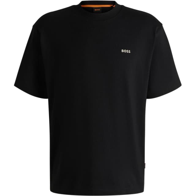 Boss Mens Te Nowhere Cotton Oversized Fit Oversized T-Shirt Black 001 male S