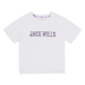 Jack Wills Kids Girls Block Logo T-Shirt - White