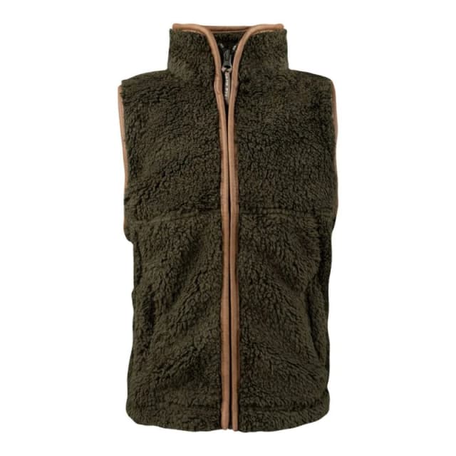 Jack Pyke Sherpa Fleece Gilet in Dark Olive Size: 2XS Dark Olive Unisex 2XS
