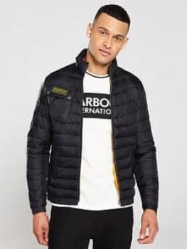 Barbour International Chain Baffle Quilted Jacket - Black Size M Men