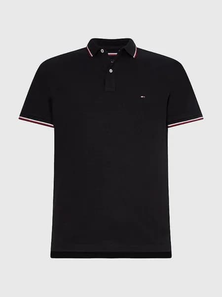 Tommy Hilfiger Core Tipped Slim Polo Shirt Black L
