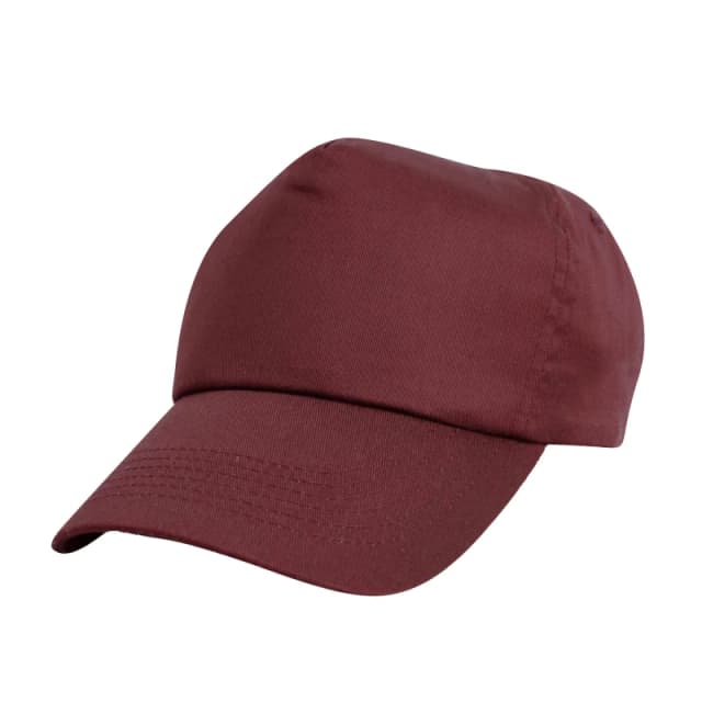 Result Cotton Baseball Cap in Burgundy Burgundy Unisex One Size