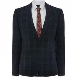 Label Lab Caipirinha Blackwatch Check Suit Jacket - Navy