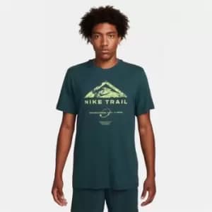 Nike Dri-FIT Mens Trail Running T- Shirt - Green