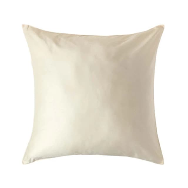 Homescapes Organic Cotton Continental Pillowcase 400 TC, 80 x 80cm Cream