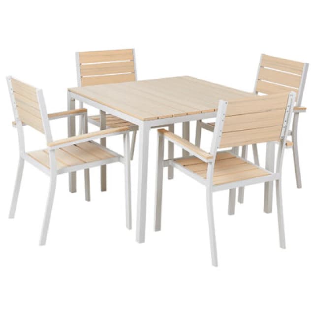 Beliani Garden Dining Set 4 Seater Prato Beige