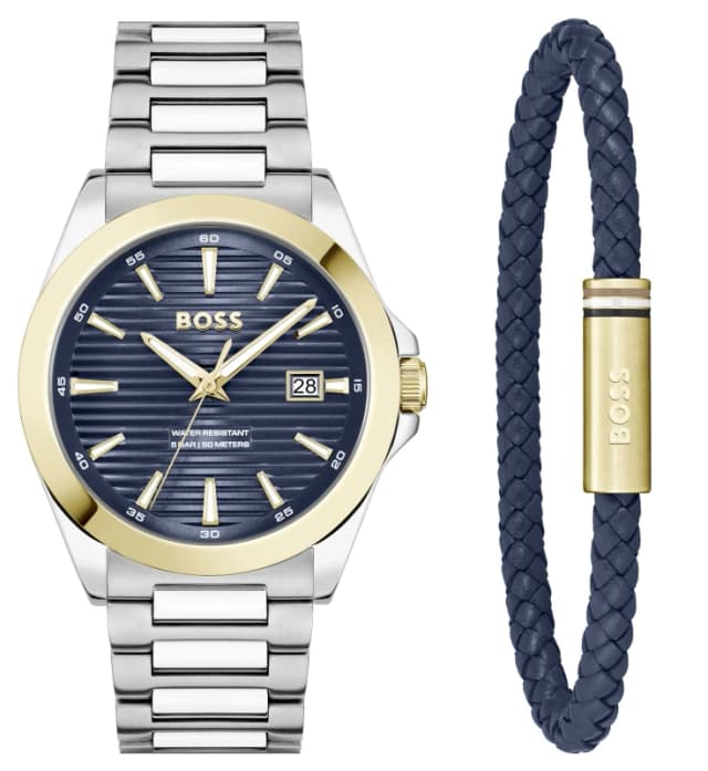 BOSS 1570191 Strike & Bracelet Gift Set (41mm) Blue Watch