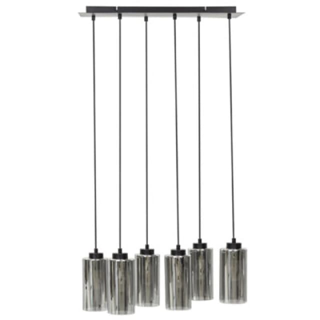 Beliani Pendant Lamp Puriri Glass Grey