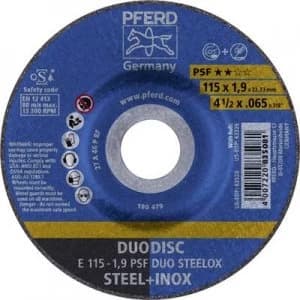 PFERD 62011630 E 115-1,9 PSF DUO STEELOX Grinding disc (off-set) 115mm 22.23mm 10 pc(s)