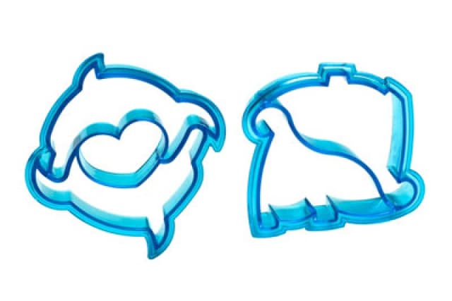 Interiors by Premier Dinosaur and Dolphin Sandwich Cutters Blue