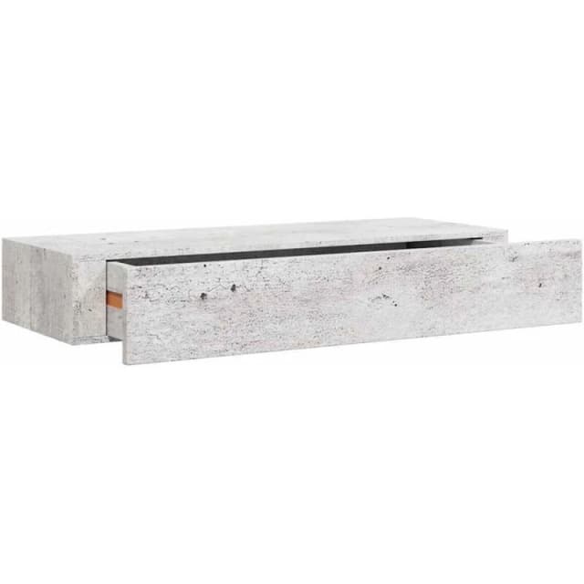 VIDAXL Vidaxl - Wall-mounted Drawer Shelf Concrete Grey 60x23.5x10cm mdf 8720286418901