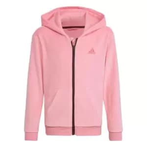 adidas Lounge Velour Hoodie Kids - Bliss Pink / Pulse Magenta