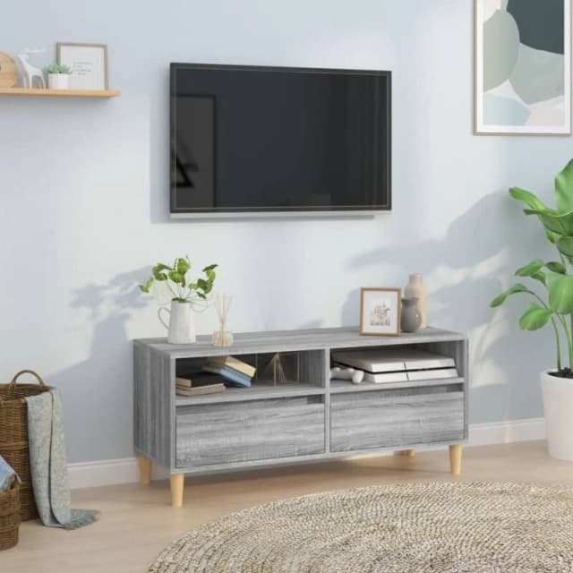 Vidaxl TV Cabinet, TV Stand With Shelves, Media Cabinet For Living Room, Entertainment Centre, Scandinavian Style, Grey Sonoma Eng