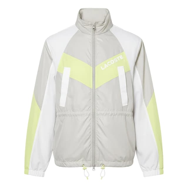 Lacoste Oversized Hooded Colourblock Jacket Grey female 12