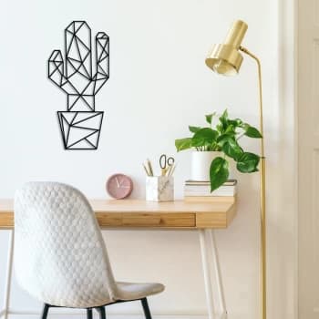 Cactus3 - Black Decorative Metal Wall Accessory