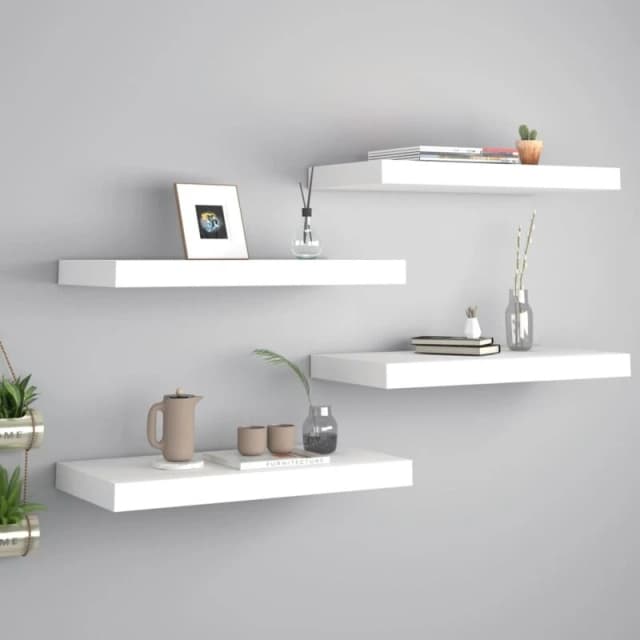 VIDAXL Vidaxl - Floating Wall Shelves 4 pcs White 50x23x3.8cm mdf 8720286074411