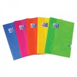 Oxford Touch Hardback Casebound Notebook A4 Assorted Pack of 5
