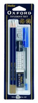 Oxford Student Set inc Pencils Rubber Ruler Pen Sharpener