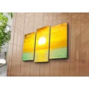 3KBPAT-31 Multicolor Decorative Canvas Painting (3 Pieces)