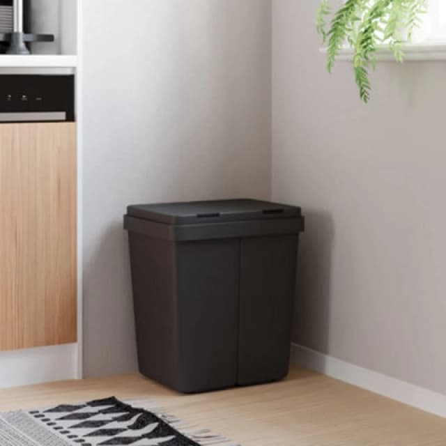 Vidaxl Dual Bin Anthracite 2X25 L