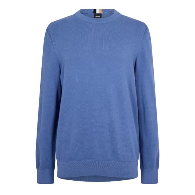 Boss Mens Ecaio-P Knitted Jumper Open Blue male Small
