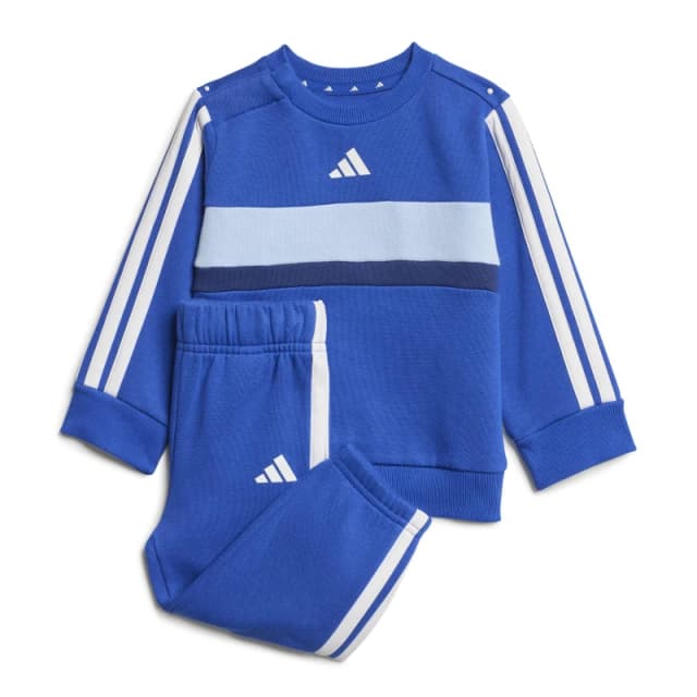 adidas Tiberio 3-Stripes Colorblock Fleece Track Suit Infants Blue male 0-3 Months
