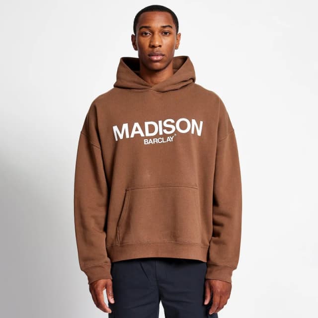 Madison Barclay Ocean Av Hoodie - Brown Brown XS