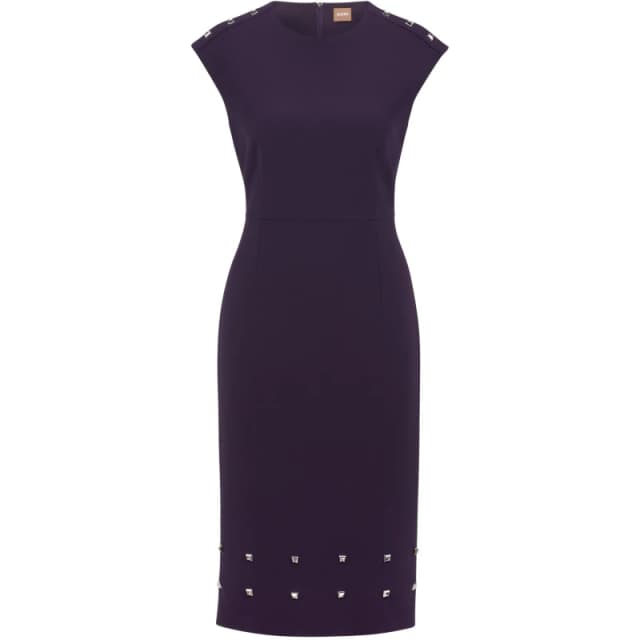 Boss Womens Devoka Wrap Dress Dark Purple female 6 (XS)