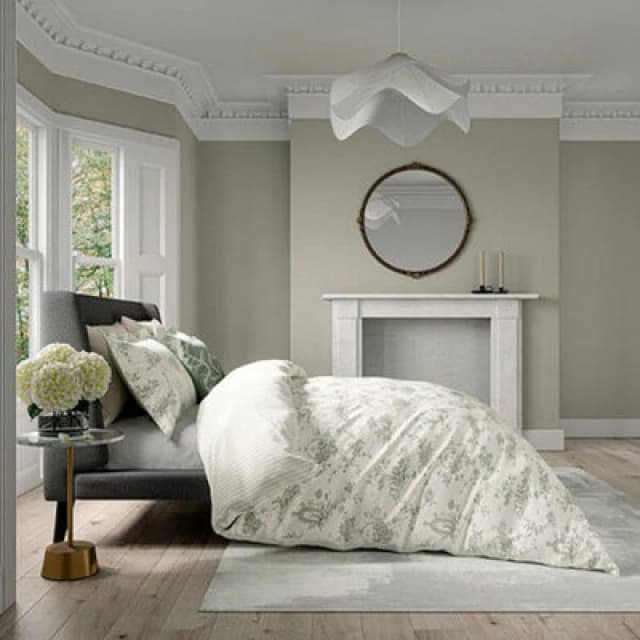 V&a Garden Of Love Duvet Cover Set Single Green