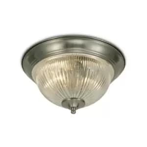 Macy bathroom ceiling light satin nickel 2 bulbs 15cm