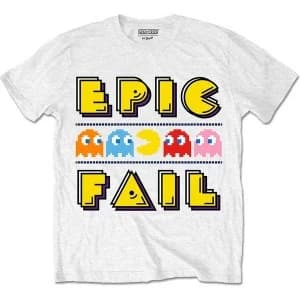 Pac-Man - Epic Fail Unisex Large T-Shirt - White