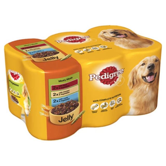 Pedigree Adult Wet Dog Food Tins Mixed in Jelly 100422631